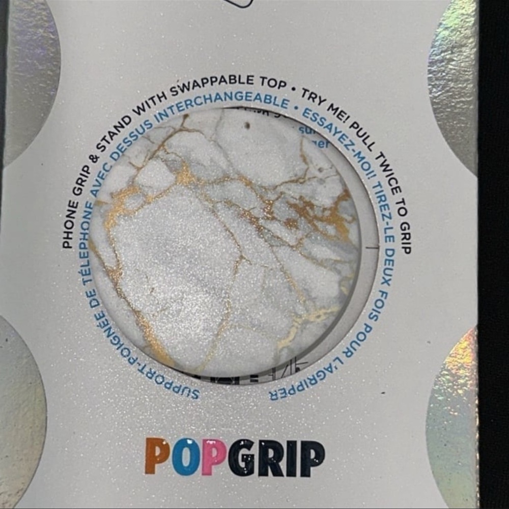 🆕 1 Popsocket PopGrip (Gold Marble)